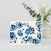 独立した青の開花 ポストカード (スタンド正面)