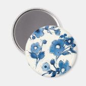 独立した青の開花 マグネット (正面/裏面)