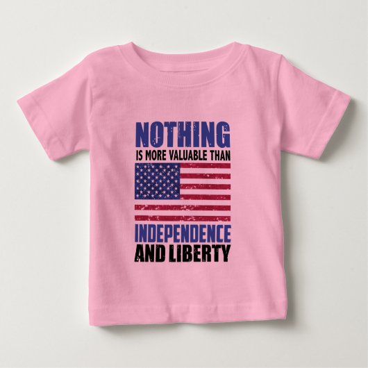 独立とリブほど価値は無い ベビーTシャツ (正面)