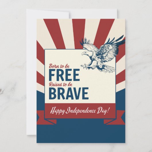 独立に向けて敬礼する挨拶カード サンキューカード (正面)