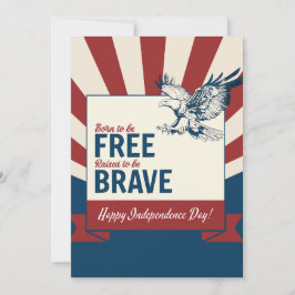 独立に向けて敬礼する挨拶カード サンキューカード