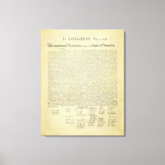 独立の宣言キャンバス印刷 キャンバスプリント (正面)