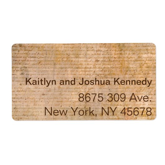 独立の宣言📜歴史教区 ラベル (正面)