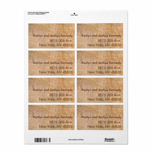 独立の宣言📜歴史教区 ラベル (フルシート)