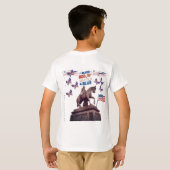独立の精神 ホワイト Tシャツ (裏面フル)