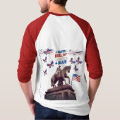 独立の精神 赤 Tシャツ (裏面)