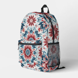 独立の花 プリントバックパック