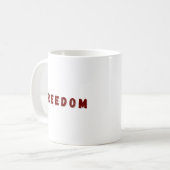 独立の芸術的表現 Freedom Design コーヒーマグカップ (正面左)
