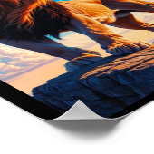 独立の雄叫び リバティ T ステッカー ポスター (角)