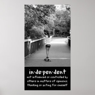独立を祝っている女の子Longboard ポスター