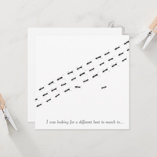 独立アリ葉書 カード (正面/裏面インサイチュ)