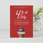 独立クール日アイスクリーム7月水彩 招待状 (スタンド正面)