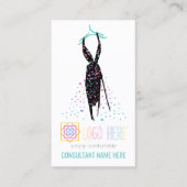 独立ファッション小売業者Blogger追加ロゴ 名刺 (正面)