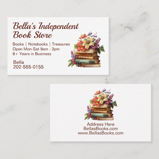 独立ブックストアフローラ 名刺 (正面/裏面)