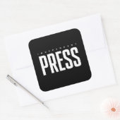 独立プレス識別バッジ スクエアシール (封筒)