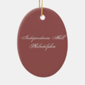 独立ホールフィラデルヒィアのオーナメント セラミックオーナメント (裏面)