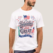 独立万歳!ハッピー4th・オブ・ジュライ・パトリオティック tシャツ (正面)