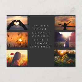 独立女性の日:開花の勇気 ポストカード