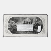 独立宣言の刻印がお金に デスクマット (キーボード&マウス)