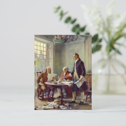 独立宣言の執筆 ポストカード (スタンド正面)