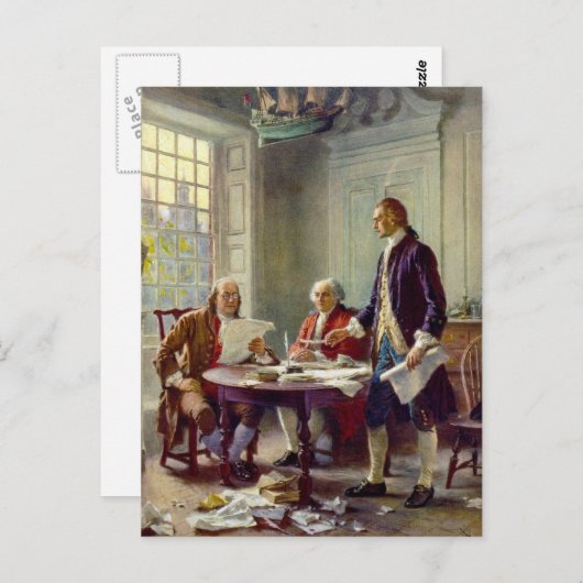 独立宣言の執筆 ポストカード (正面/裏面)