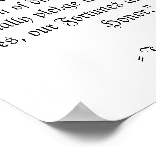 独立宣言の最終行 ポスター (角)