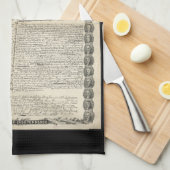 独立宣言の第一草稿 キッチンタオル (四つ折り)