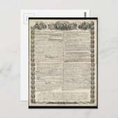 独立宣言の第一草稿 ポストカード (正面/裏面)