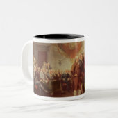 独立宣言の署名 ツートーンマグカップ (正面左)