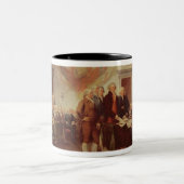 独立宣言の署名 ツートーンマグカップ (中央)