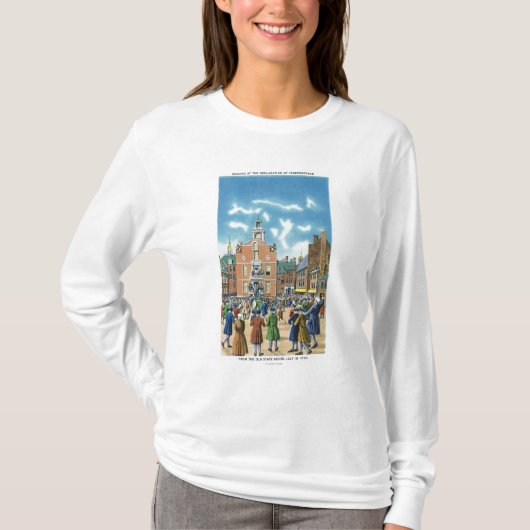 独立宣言の読書 Tシャツ (正面)