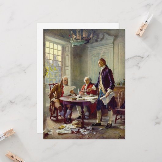 独立宣言を書く(アメリカ合衆国) カード (正面/裏面インサイチュ)