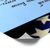 独立宣言アメリカ国旗のモチーフのポスター ポスター (角)