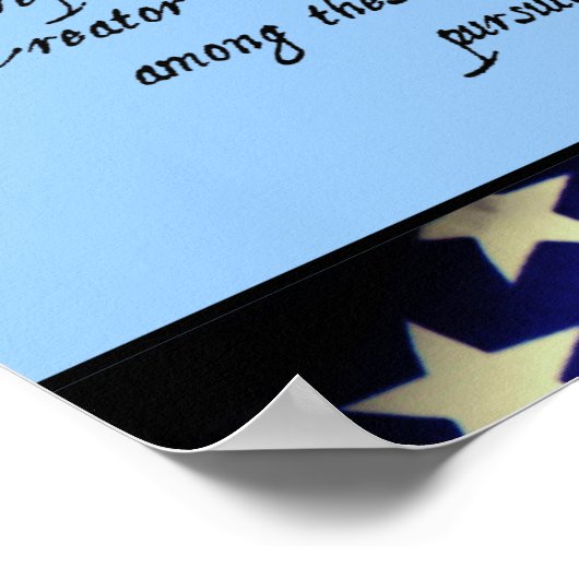 独立宣言アメリカ国旗のモチーフのポスター ポスター (角)