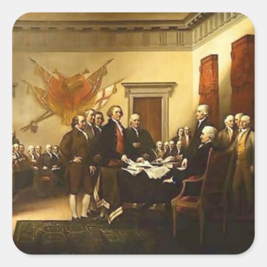 独立宣言ステッカー スクエアシール (正面)