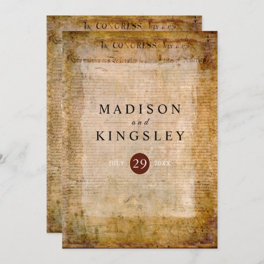 独立宣言📜旧1776年 プログラム (正面/裏面)