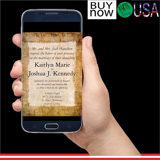 独立宣言📜米国ヴィンテージ 招待状