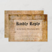 独立宣言📜結婚の保留 出欠カード (正面/裏面)