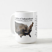 独立宣言1776年7月4日 コーヒーマグカップ (正面左)