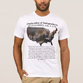 独立宣言1776年7月4日 Tシャツ (正面)