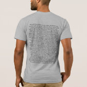 独立宣言1776年7月4日 Tシャツ (裏面)