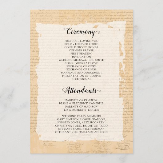 独立宣言📜1776 Parchment プログラム (裏面)