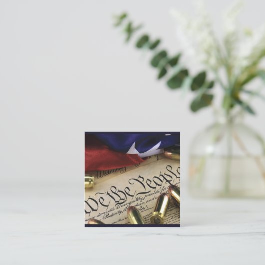 独立宣言 スクエア名刺 (スタンド正面)