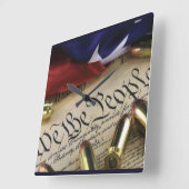 独立宣言 スクエア壁時計 (傾斜)