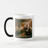 独立宣言&ベンフランクリン引用文 モーフィングマグカップ (左)