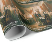 独立宣言&ベンフランクリン引用文 ラッピングペーパー (ロールコーナー)