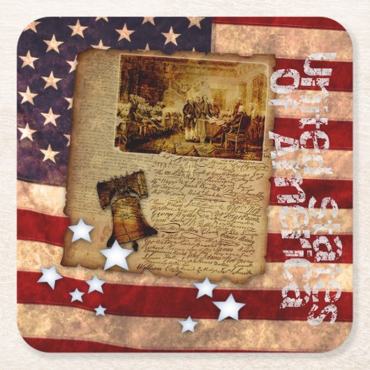 独立宣言 ペーパーコースター (正面)