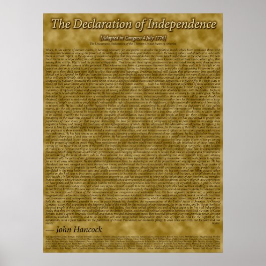 独立宣言 ポスター (正面)
