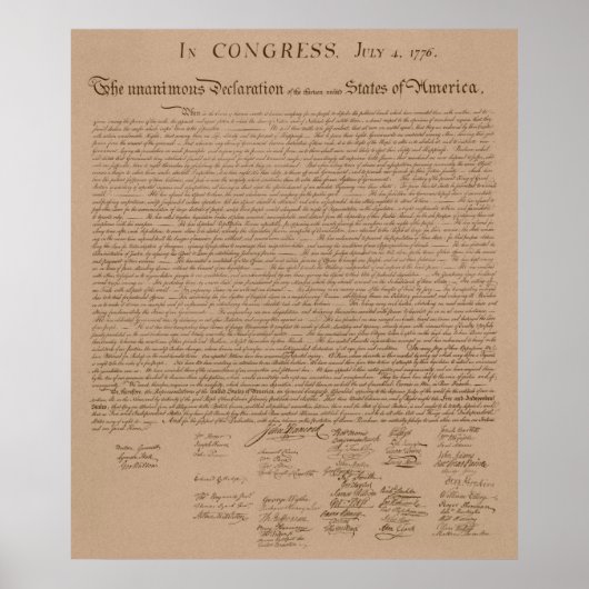 独立宣言 ポスター (正面)