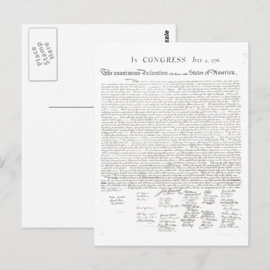 独立宣言 ポストカード (正面/裏面)